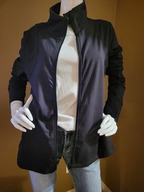 Ricki's Black Lightweight Zip-Front Bomber Jacket